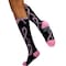 Zayaan Health Ribbon Compression Socks, Black/Pink, PR BLZH-CSRS-5BP - alternate 1